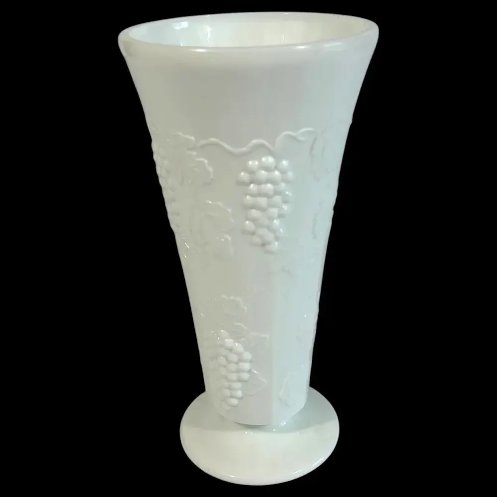 Milk Glass Vase 8